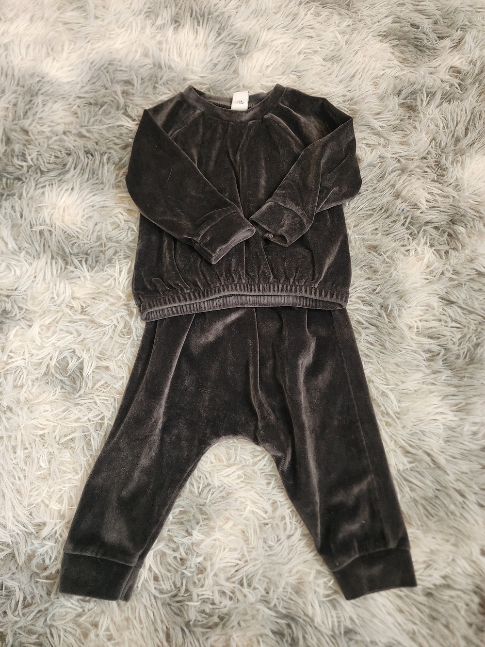 Old Navy Kids Velvet Jogger Set - Charcoal